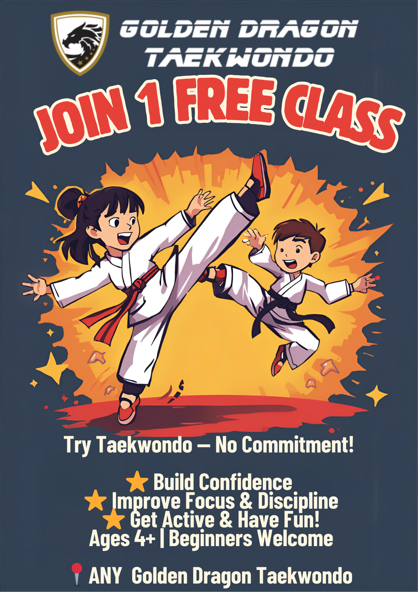 Join 1 Free Class — Golden Dragon Taekwondo
