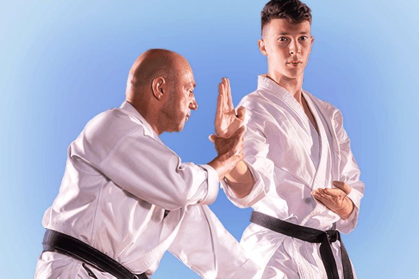Athletes training in Olympic-style sparring