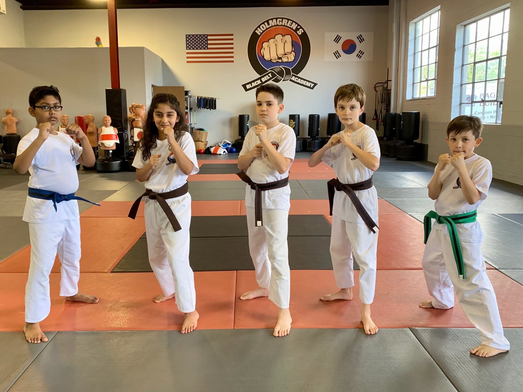 Kids developing strong character through martial arts