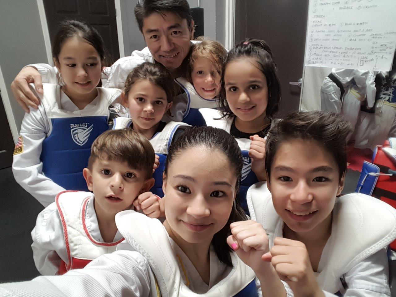 Golden Eagle Taekwondo students having fun
