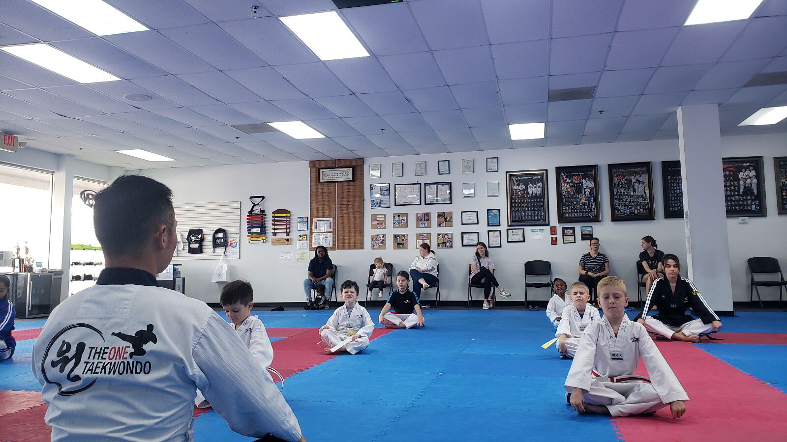 Kids Taekwondo class group