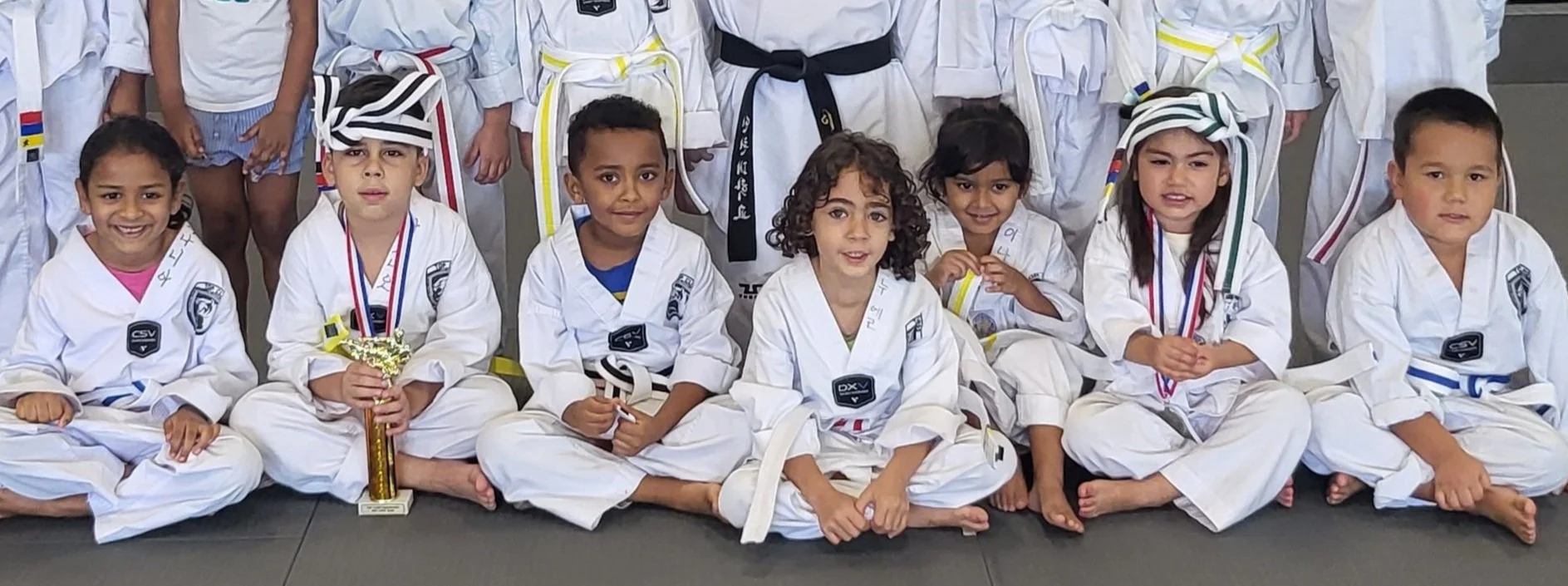Young students building focus and coordination