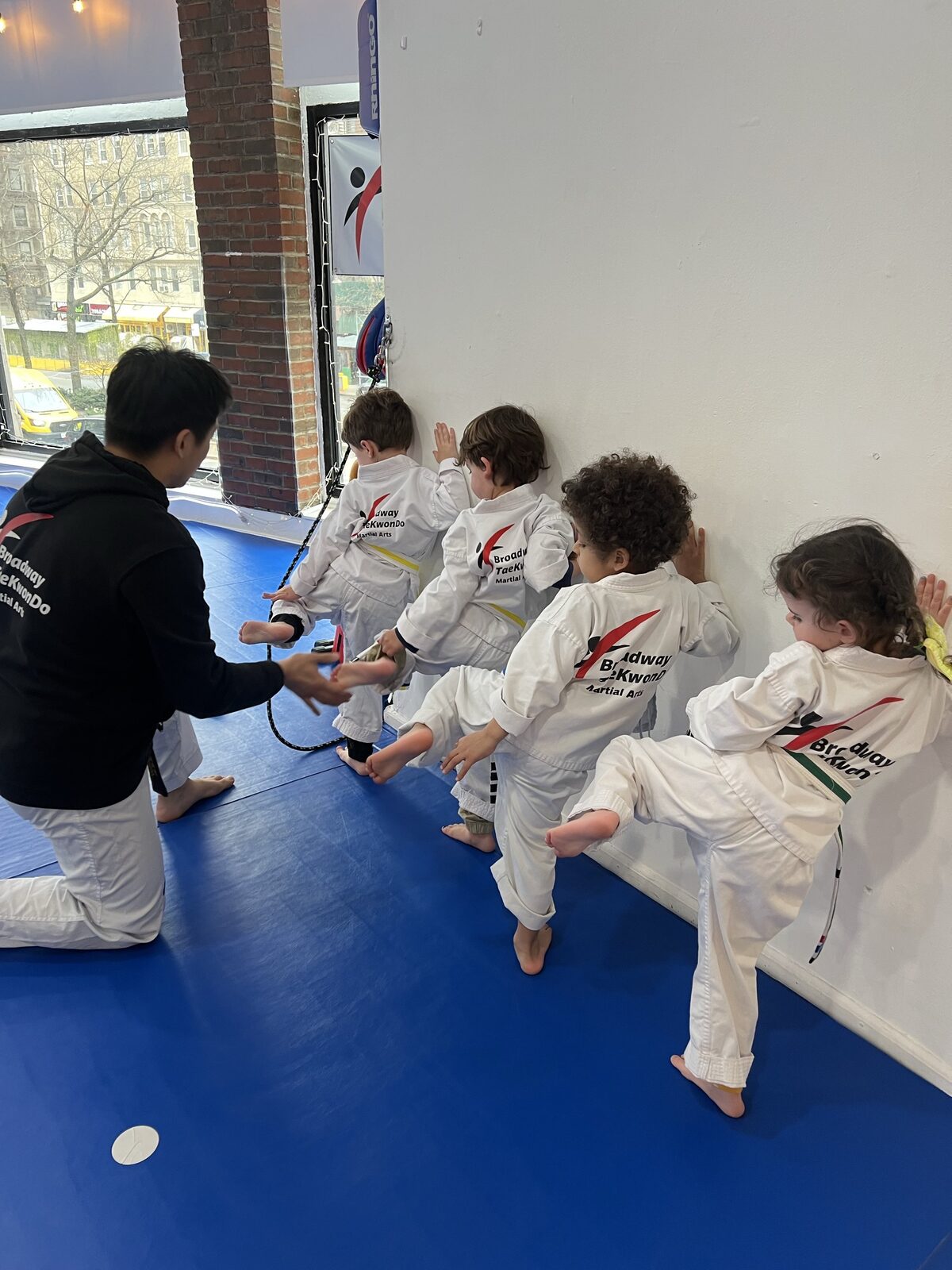 Early childhood Taekwondo class in session