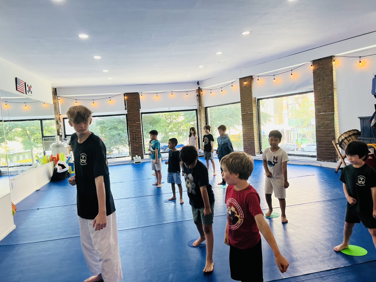 Children taking part in camp activities at Broadway TaeKwonDo
