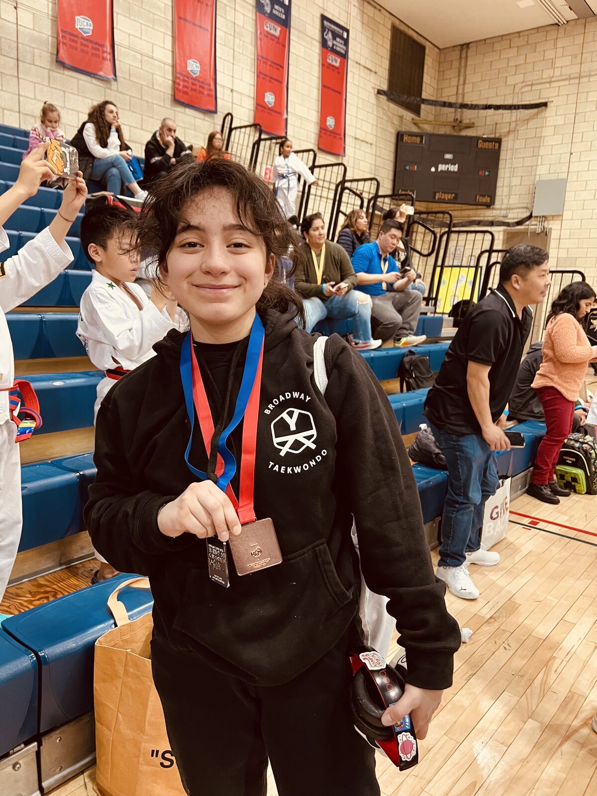 Broadway TaeKwonDo athlete at a competition venue